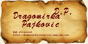 Dragomirka Pajković vizit kartica